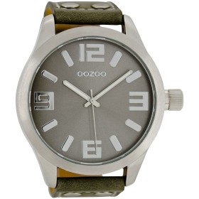 OOZOO Timepieces 51mm Green Leather Strap C1007
